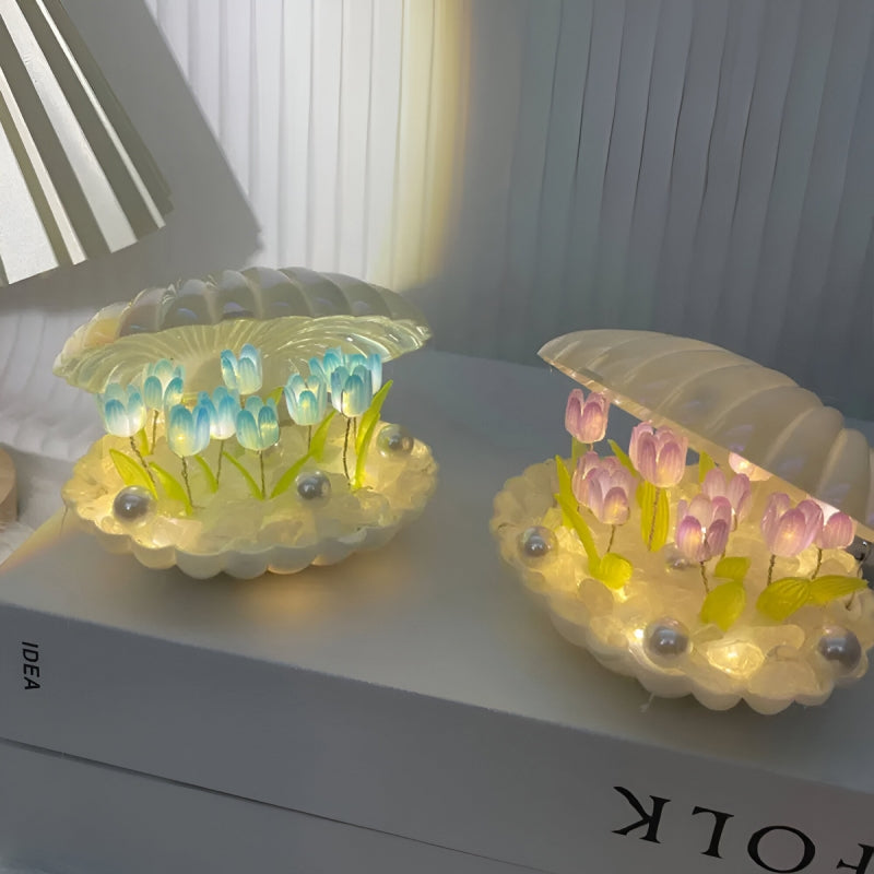 Norvo | Shell Tulip Nattlampe