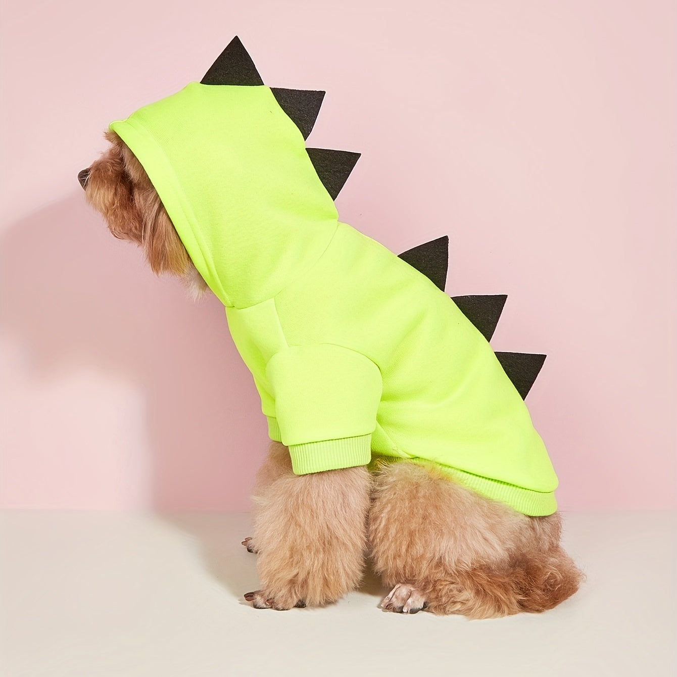 Norvo | Hund Halloween Kostyme Fleece Dinosaur Hoodie | Kjæledyrantrekk Varm