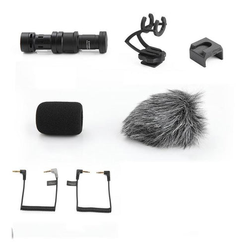 2 i 1 Retningsbestemt Kondensator Video Mikrofon Monter for Mobiltelefon | Norvo