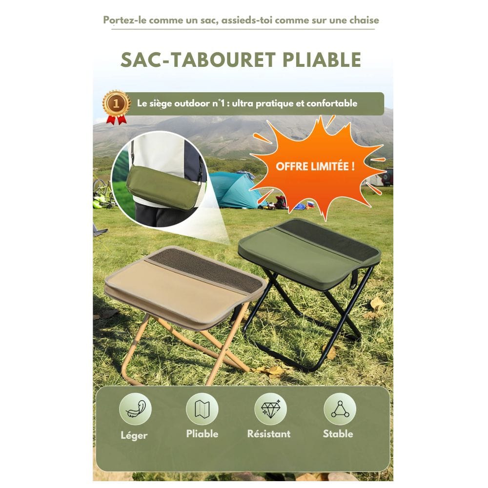 Norvo | 2-i-1 Stolveske – Ultralett Sammenleggbar Ryggsekk med Innebygd Sete