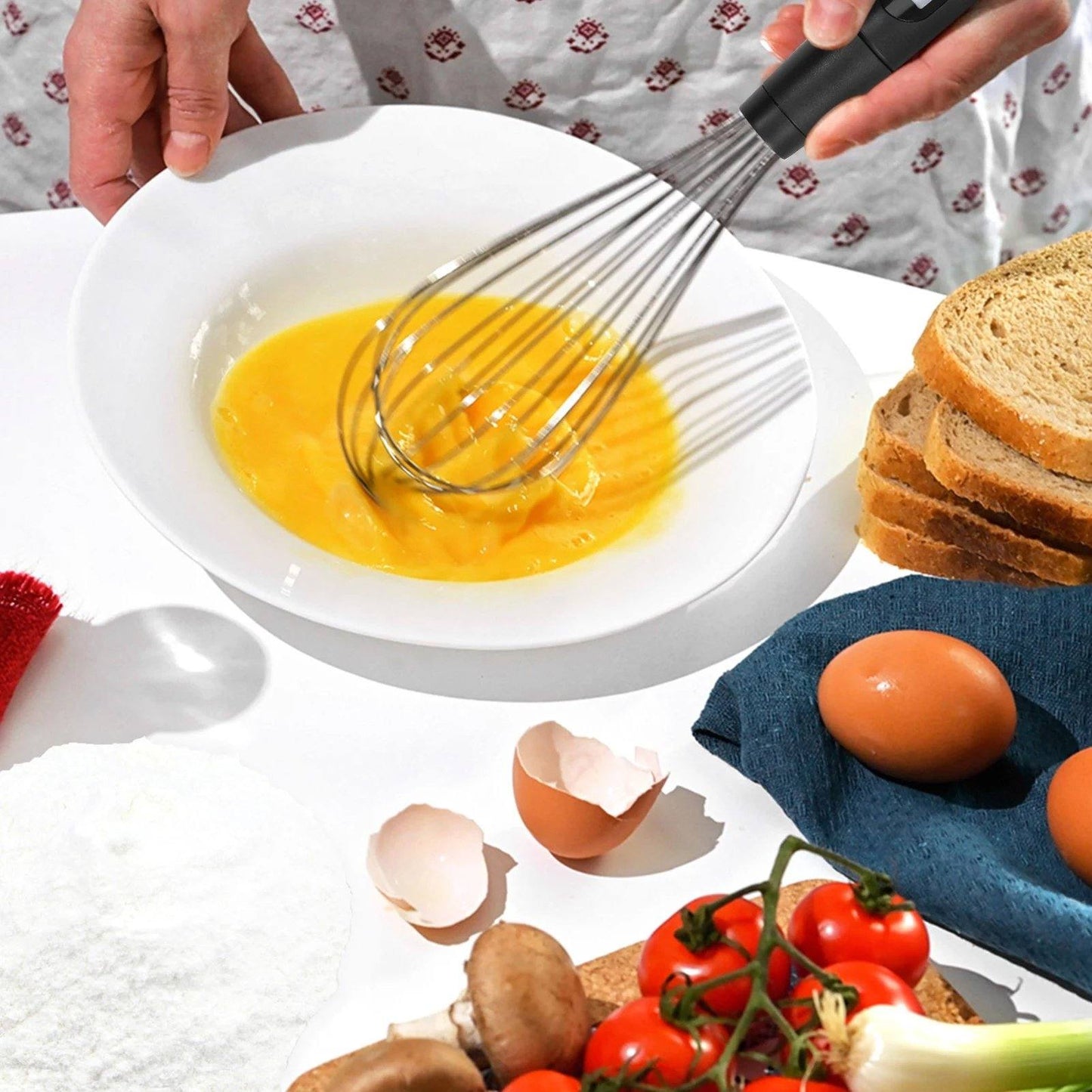 Norvo | 2-i-1 Instant-lese Mat Termometer og Eggvisp