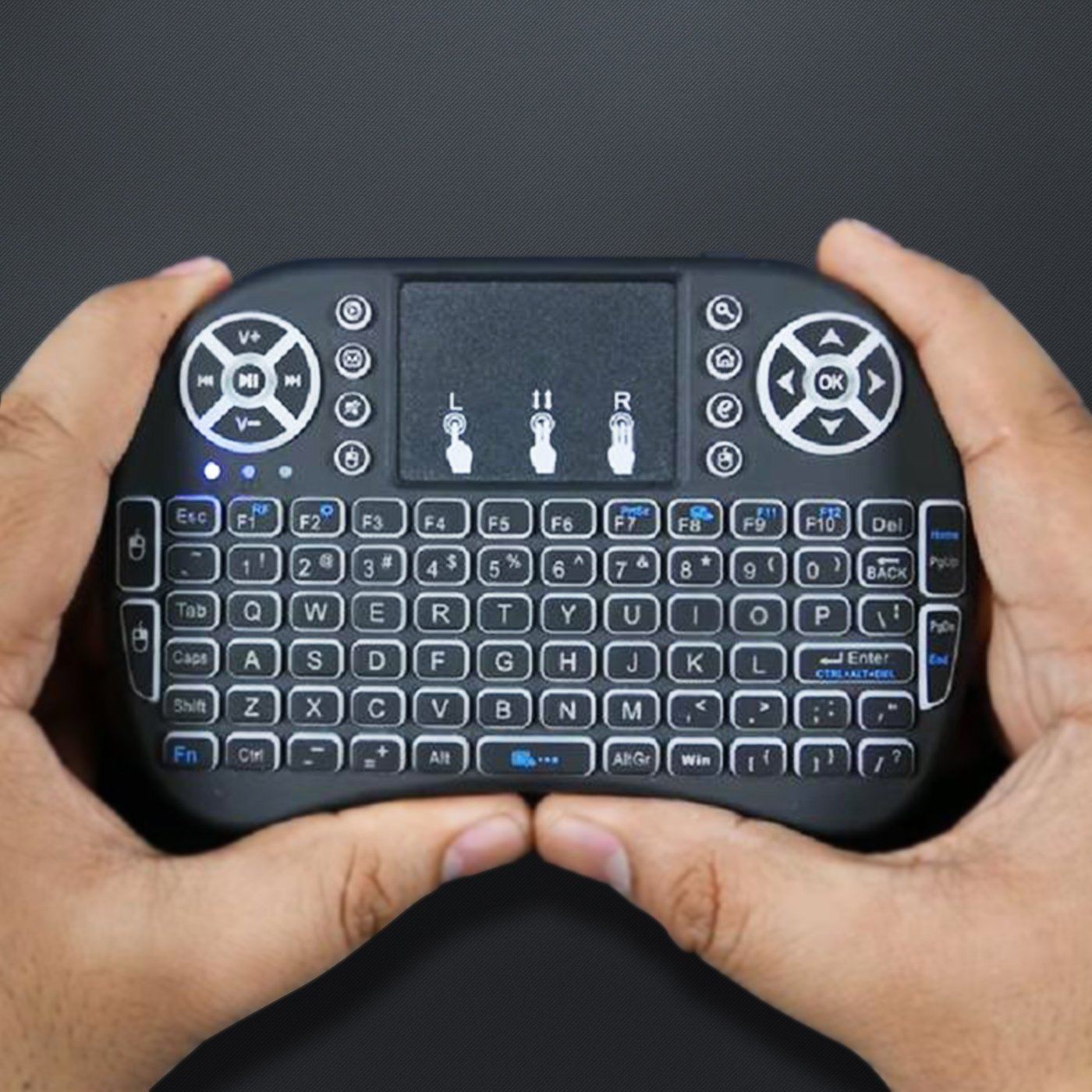 Norvo | LED Bakbelyst Trådløs Mini Tastatur