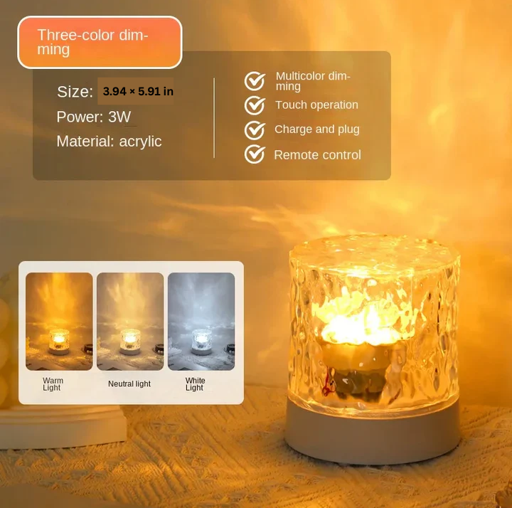 Norvo | Crystal Ripple Prosjektor Nattlys