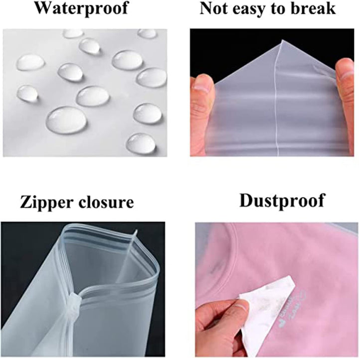 Frendorf | Multibruks frostet glidelåsposer – 20-pack plastklesekker (Kjøp 2 sett, få 1 GRATIS)