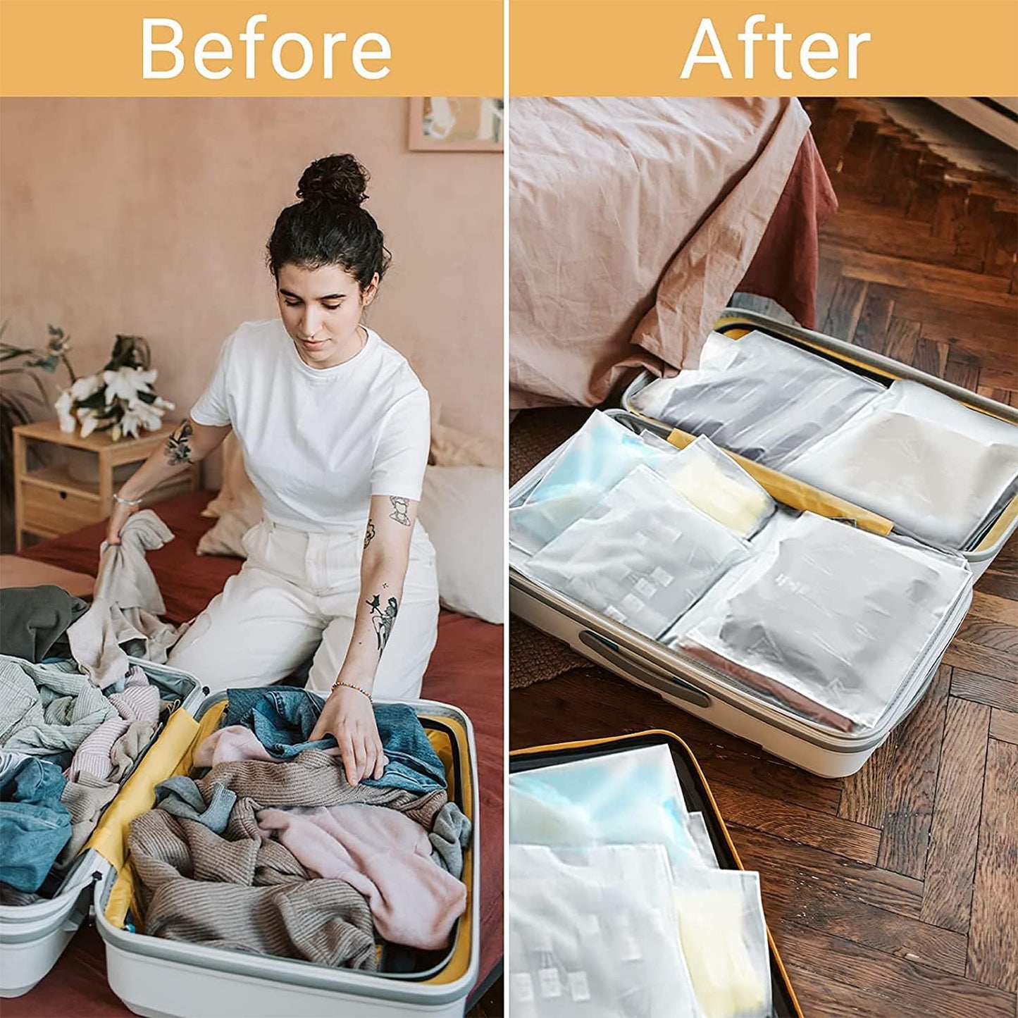 Frendorf | Multibruks frostet glidelåsposer – 20-pack plastklesekker (Kjøp 2 sett, få 1 GRATIS)