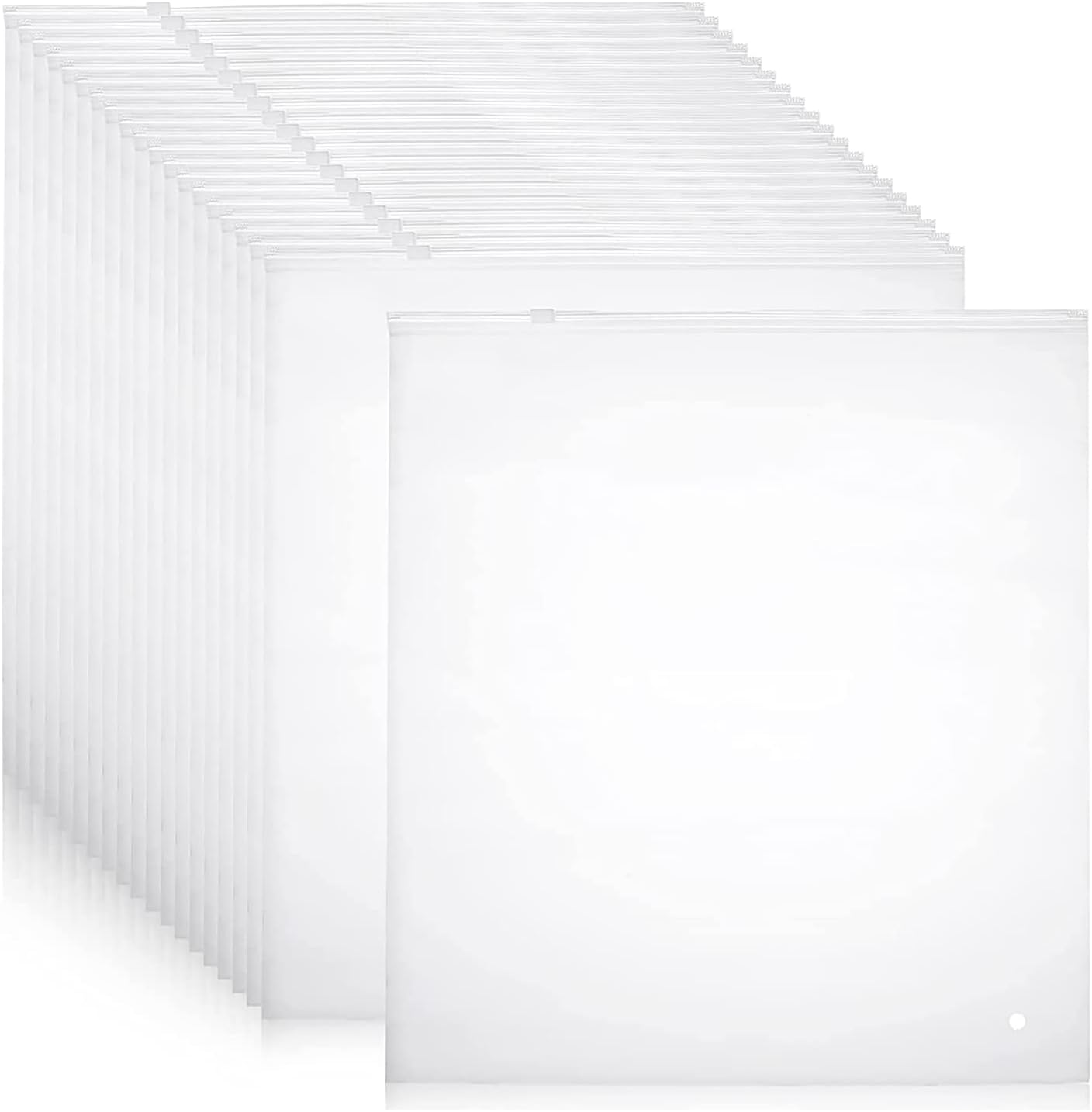 Frendorf | Multibruks frostet glidelåsposer – 20-pack plastklesekker (Kjøp 2 sett, få 1 GRATIS)