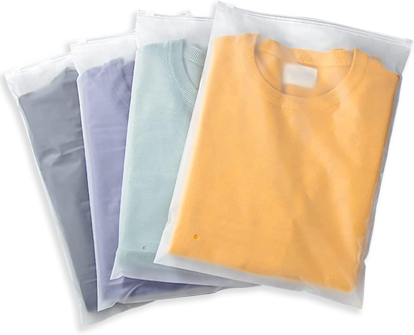 Frendorf | Multibruks frostet glidelåsposer – 20-pack plastklesekker (Kjøp 2 sett, få 1 GRATIS)