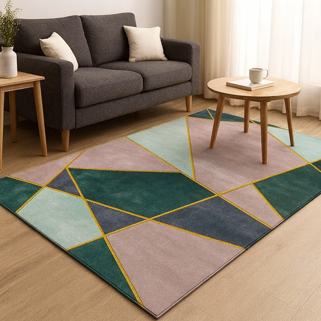 Norvo | Teppe Moderne Geometrisk Polyester Vaskbar Sklisikker