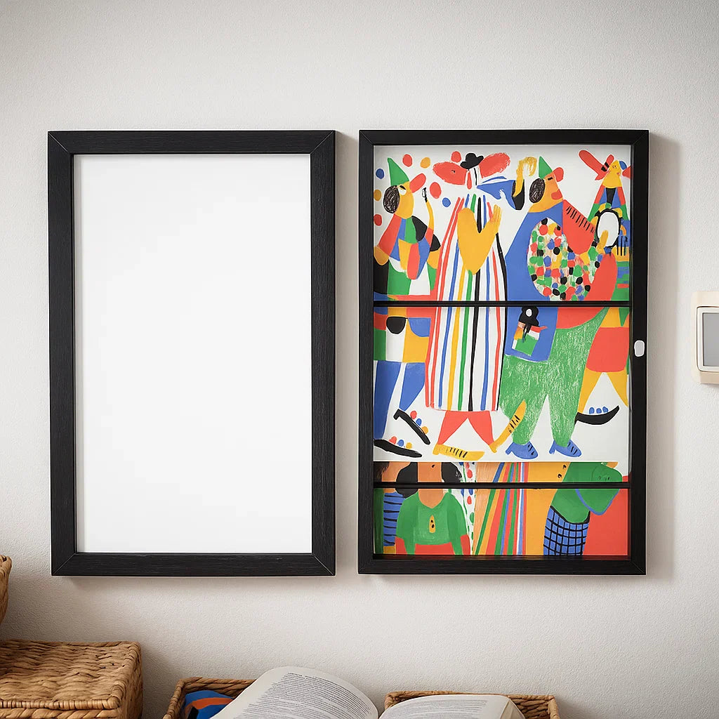 Norvo | Fot ramme i tre med hengslet kunstutstilling