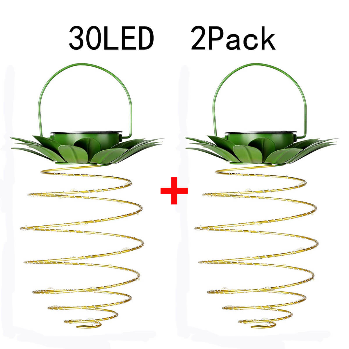 Norvo | Solar Pineapple Iron Lantern LED Kobbertråd Utendørs Vanntett Hage Dekorative Hengende Lys