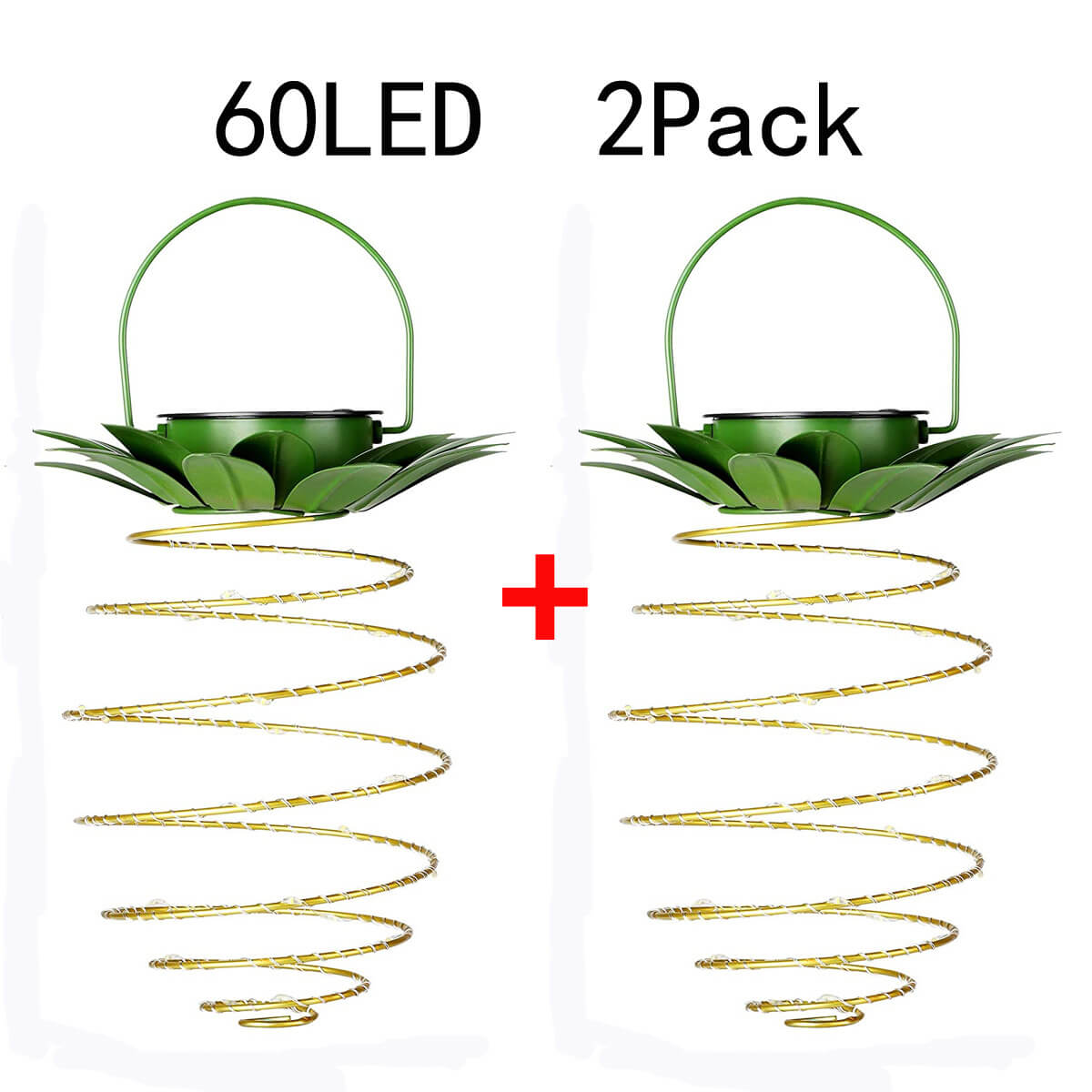 Norvo | Solar Pineapple Iron Lantern LED Kobbertråd Utendørs Vanntett Hage Dekorative Hengende Lys