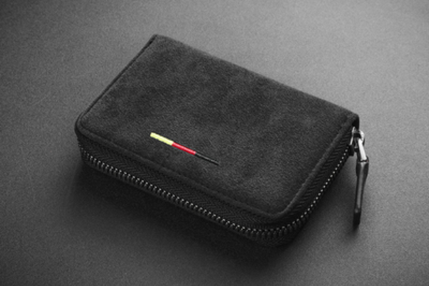 Norvo | Large Capacity Slim Woven Suede Card Holder, for Shopping, Travelling, Jogging or Working