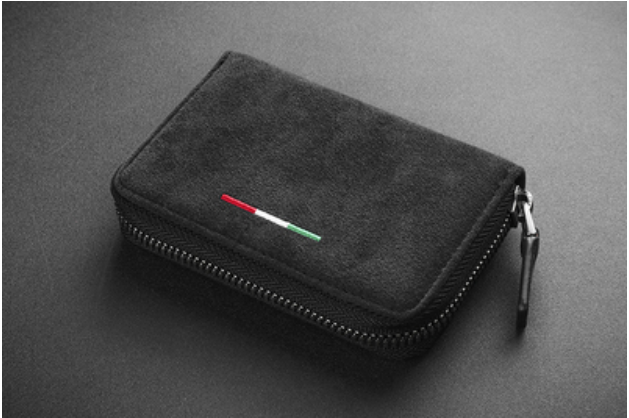 Norvo | Large Capacity Slim Woven Suede Card Holder, for Shopping, Travelling, Jogging or Working