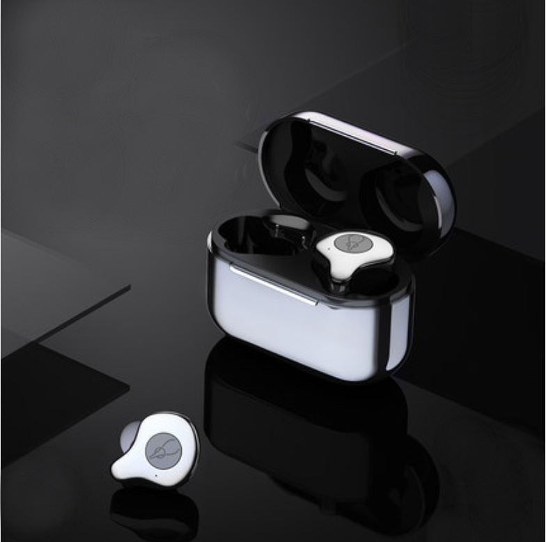 Norvo | Bluetooth5.0 TWS True Wireless Mini In-Ear Hodetelefoner med Ultra Lang Ventetid, Bilateral Stereo, Aktiv Støydemping, IPX5 Vanntett, Lav Latens, for Læring, Sport, Lytting til Musikk, Anrop