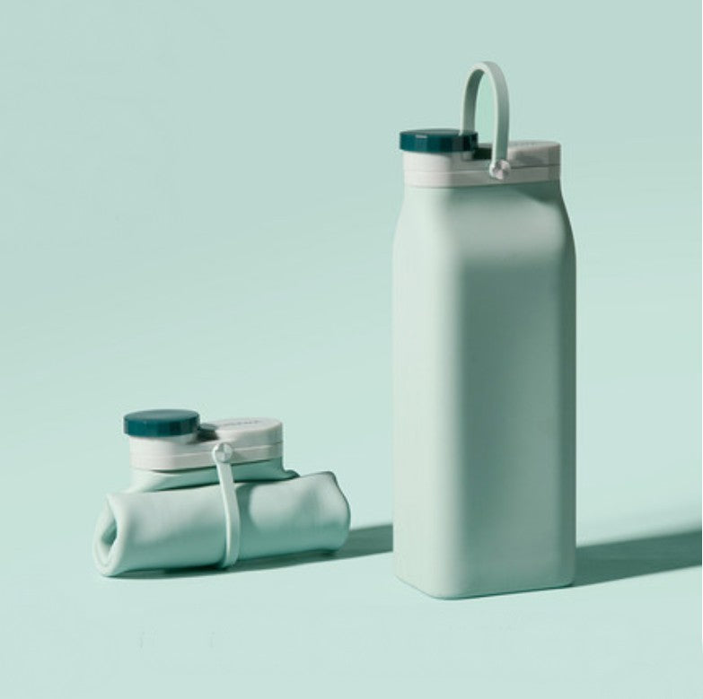 Norvo | Bærbar Silikon Vannflaske, med Høytemperatur Resistens Design, Enkel å Rengjøre, Sammenleggbar, Stor Kapasitet og Matkvalitet Silikon, for Reise, Sport, Camping og Mer