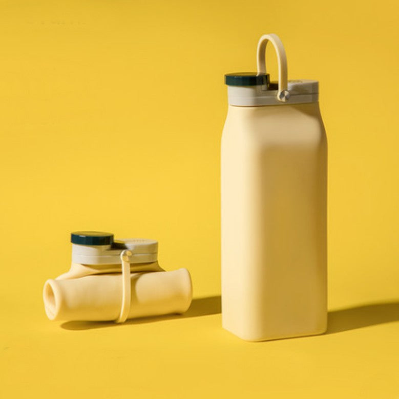 Norvo | Bærbar Silikon Vannflaske, med Høytemperatur Resistens Design, Enkel å Rengjøre, Sammenleggbar, Stor Kapasitet og Matkvalitet Silikon, for Reise, Sport, Camping og Mer