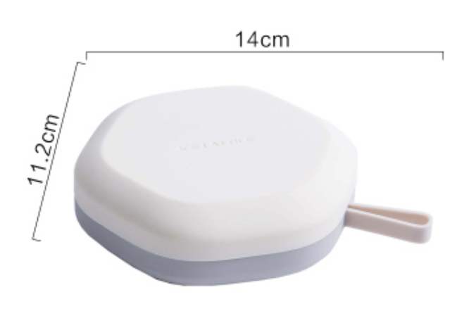 Norvo | Silikon Isform med 12 Sekskantede eller 24 Firkantede Huller, med Matkvalitets Silikon, Støvbeskyttende Lokk, Oppvaskmaskinsikker og Enkel å Ta Ut