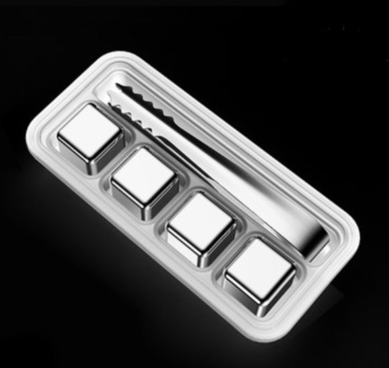 Norvo | Gjenbrukbare 304 rustfrie stålisbiter, med 3-minutters hurtigkjøling og bærbar oppbevaringsboks, uten å fortynne smaken, for drinker, kaffe, vin og mer