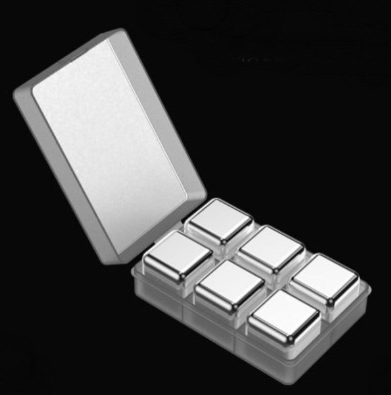 Norvo | Gjenbrukbare 304 rustfrie stålisbiter, med 3-minutters hurtigkjøling og bærbar oppbevaringsboks, uten å fortynne smaken, for drinker, kaffe, vin og mer