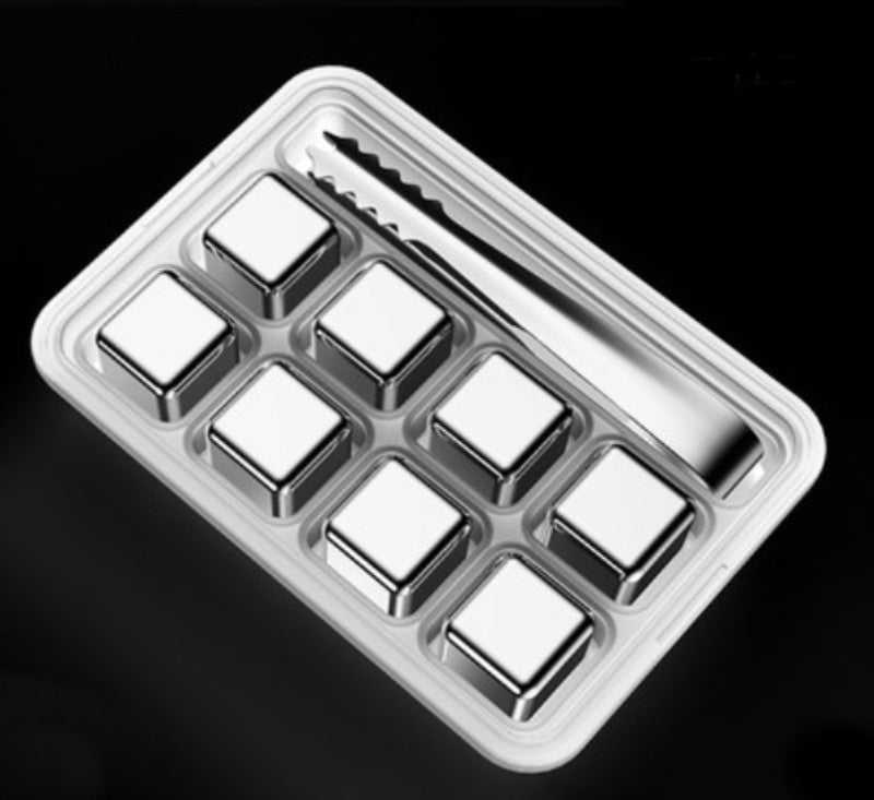 Norvo | Gjenbrukbare 304 rustfrie stålisbiter, med 3-minutters hurtigkjøling og bærbar oppbevaringsboks, uten å fortynne smaken, for drinker, kaffe, vin og mer