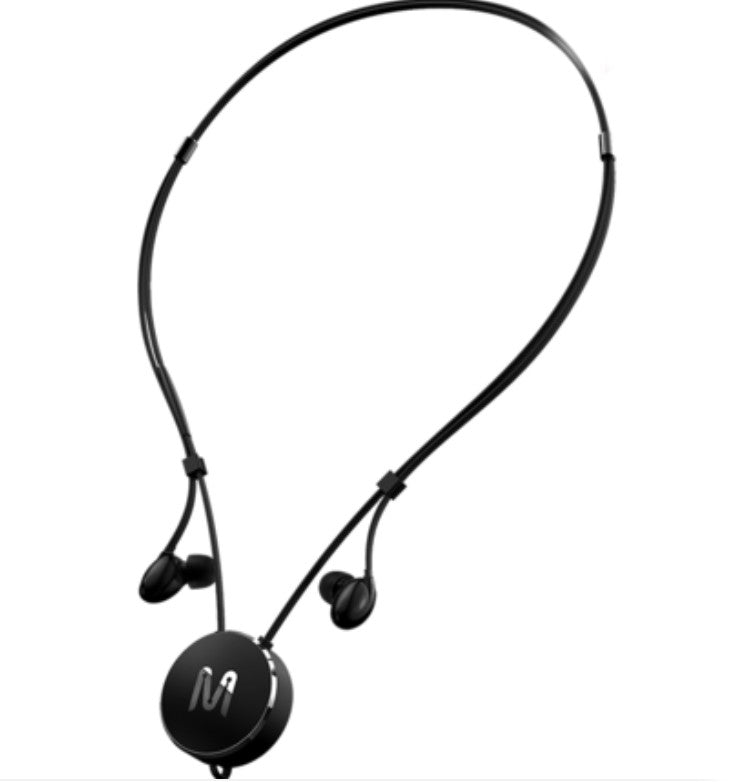 Norvo | Nakkerbånd Hodetelefoner med Justerbart Design, Lett å Oppbevare Kabel, Dobbel Spole Design og Høy Lydkvalitet