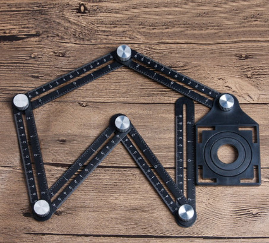 Norvo | Multi-vinkel målerader med 6 foldbare sider, for håndverkere, bygningsarbeidere, håndverkere, snekkere, taktekkere og mer