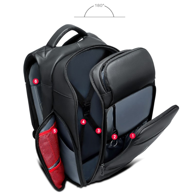 Norvo | Stor kapasitet forretningsryggsekk, med isolasjonslomme, flere rom, vanntett design, 180¬∞ åpningÔºåfor arbeid, skole, pendling og mer