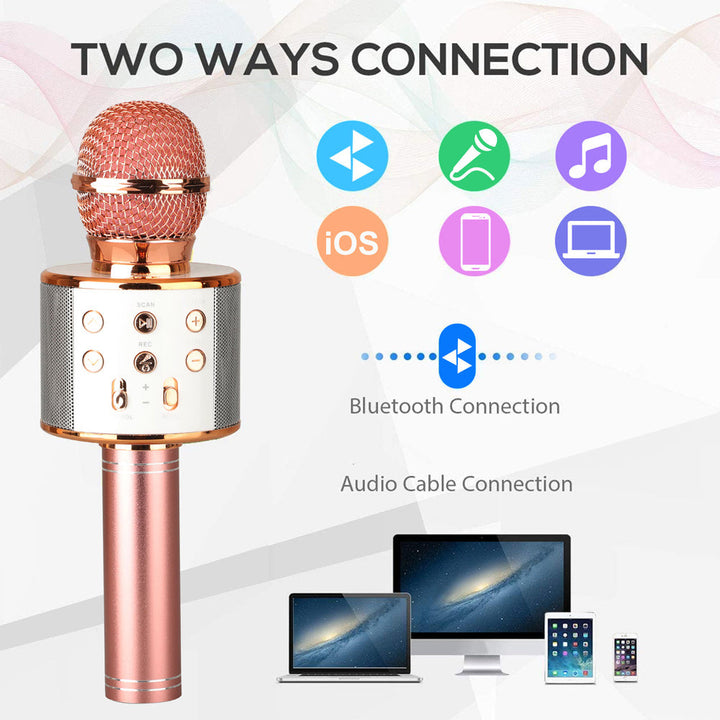 Norvo | Oppladbar trådløs Bluetooth karaoke mikrofon