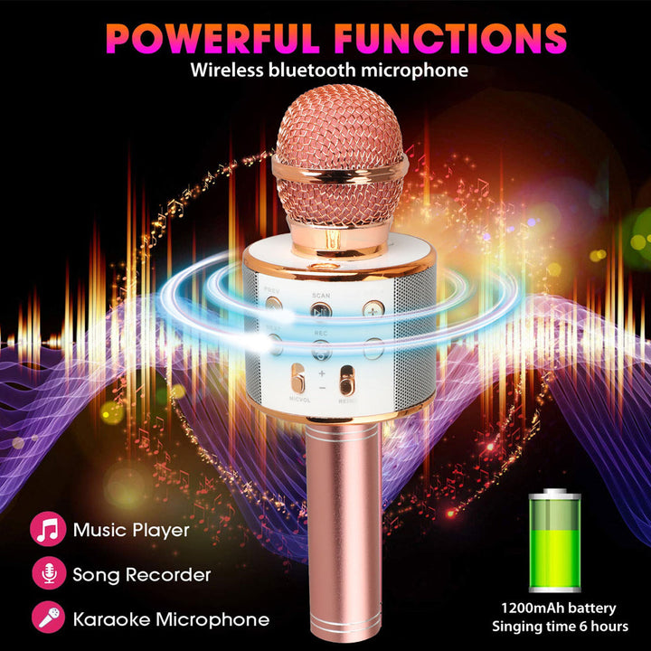 Norvo | Oppladbar trådløs Bluetooth karaoke mikrofon