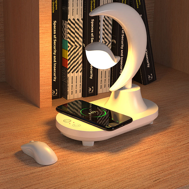 Moonsphere trådløs LED-lampe med Bluetooth-høyttaler og lader Norvo