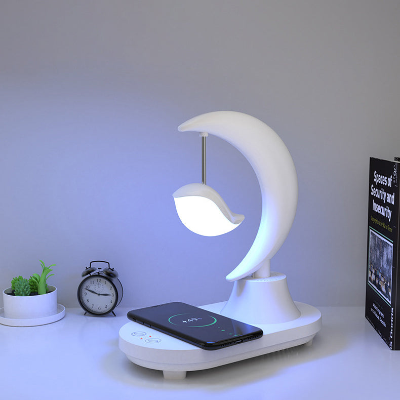 Moonsphere trådløs LED-lampe med Bluetooth-høyttaler og lader Norvo