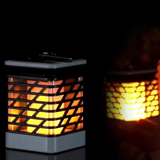 Norvo | Solar Flame Fakkel Lys Firkantet LED Hage Gress Dekorativ Hengende Lys