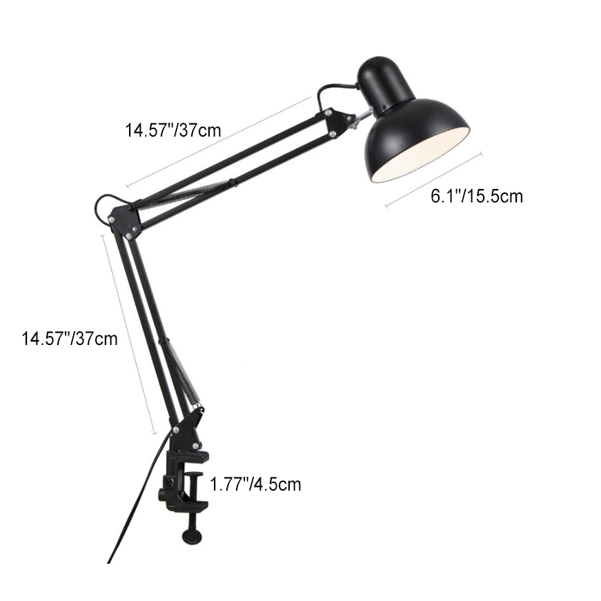 Norvo | Moderne minimalistisk sammenleggbar bordlampe med lang arm og klemme laget av ABS med 1 lys for soverommet