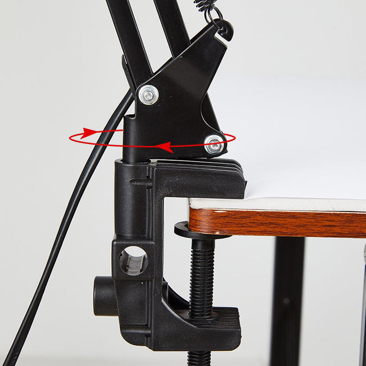 Norvo | Moderne minimalistisk sammenleggbar bordlampe med lang arm og klemme laget av ABS med 1 lys for soverommet