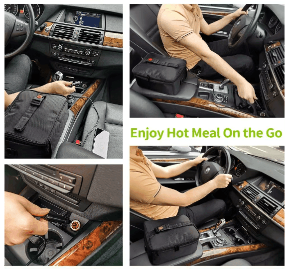 Norvo | HeatGo Pro – Elektrisk Bærbar Matvarmer Lunsjboks med 3-i-1 Tilkobling