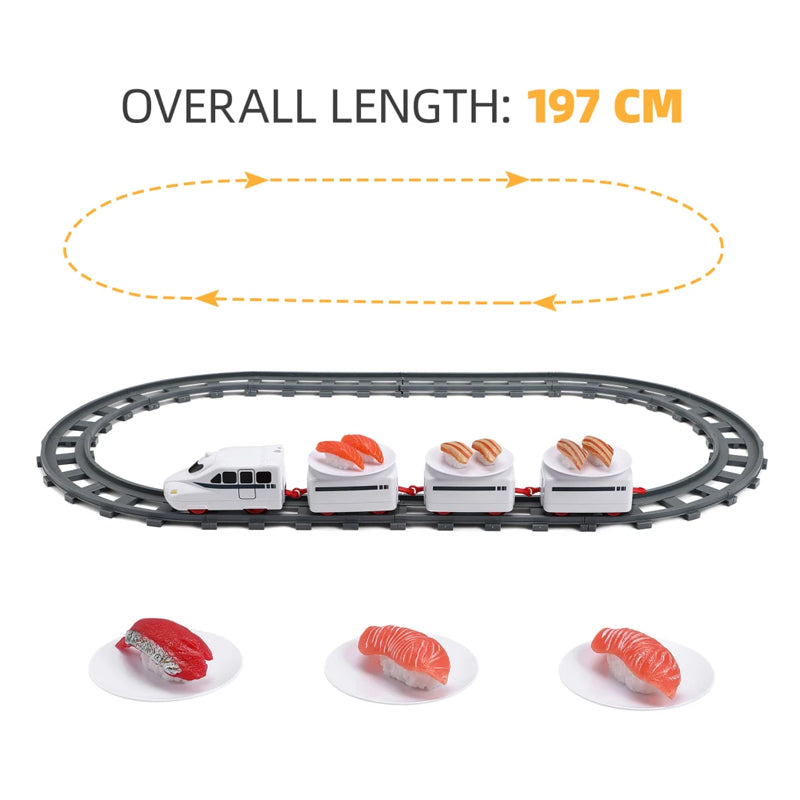 Norvo | Rotary Sushi Tog Leketog Rolle Spiller Transportbånd Sett - Batteridrevet