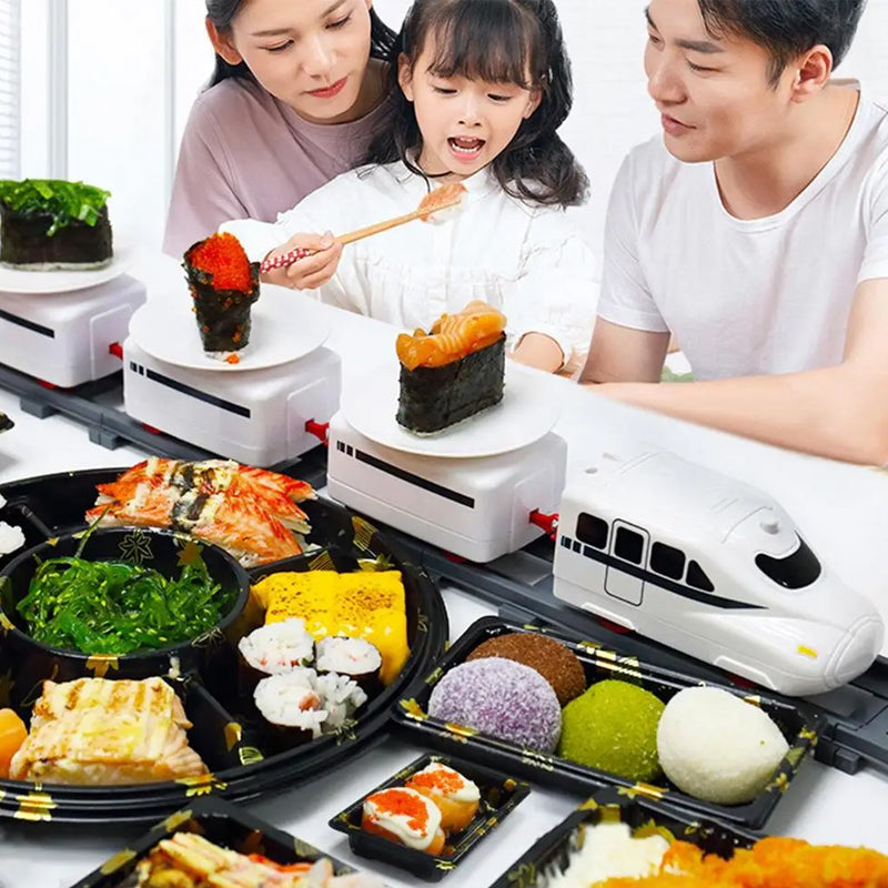 Norvo | Rotary Sushi Tog Leketog Rolle Spiller Transportbånd Sett - Batteridrevet