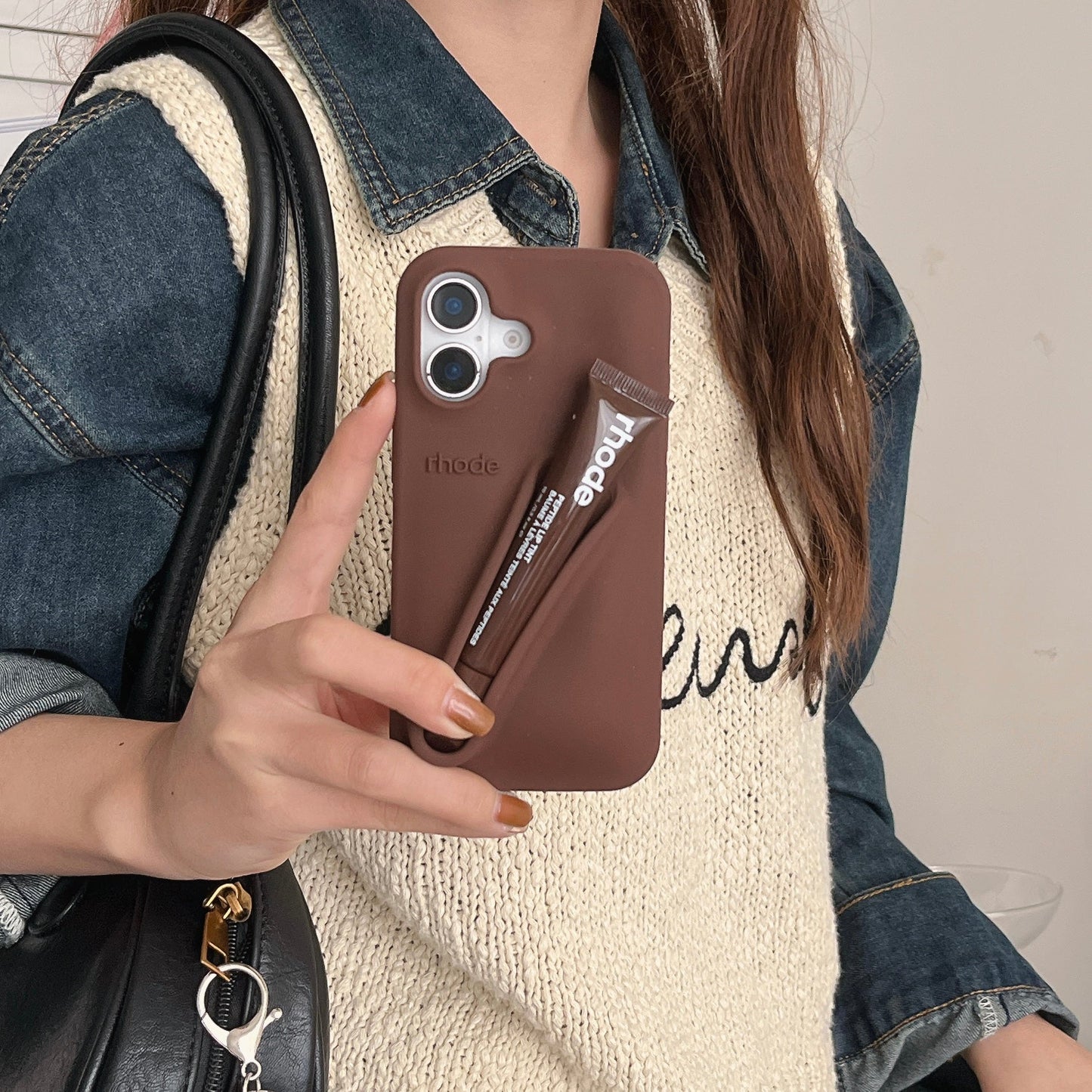 Norvo | 3D Silikon Leppestift Telefondeksel for iPhone