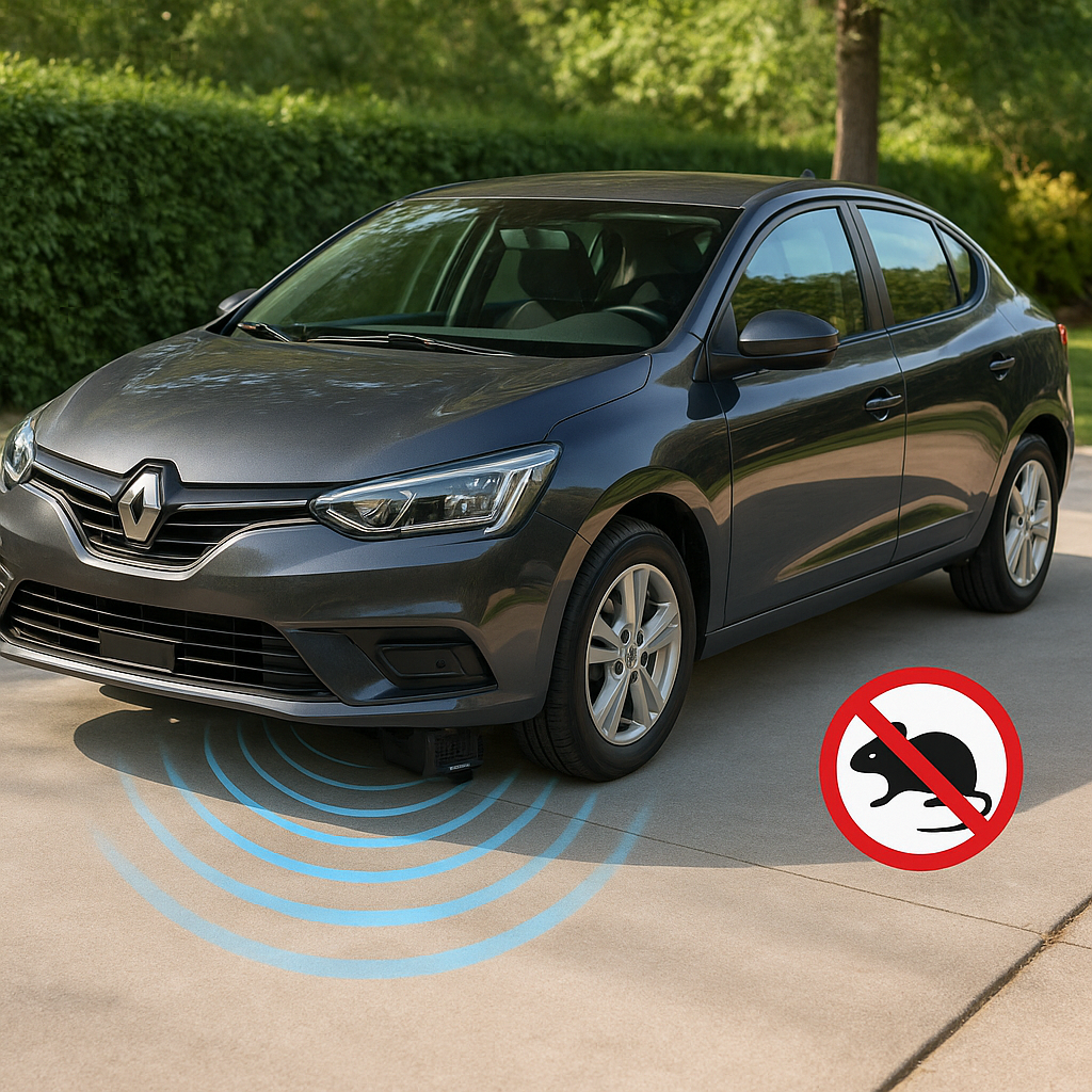 Norvo | Ultralyd Billus Repeller | Bærbar. Selvdrevet og Effektiv for Kjøretøybeskyttelse mot Skadedyr