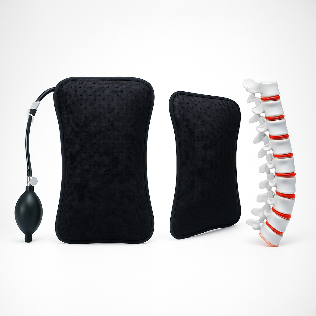 Ryggjustering – Justerbar fasthet – Lindre ryggsmerter – Kontor reise bilsete støtte Norvo