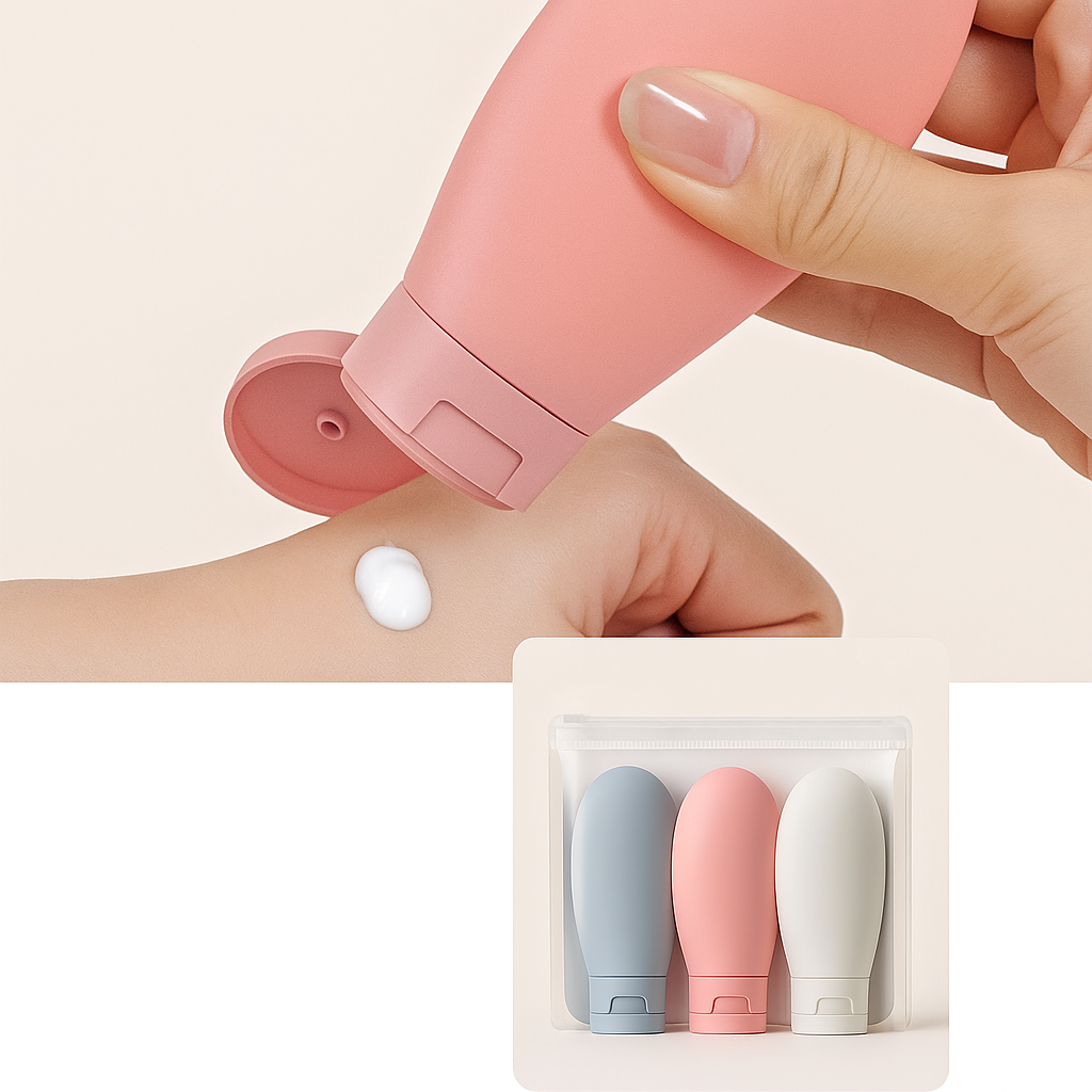 Lekkasjesikker silikon – 60 ml etterfyllbar – Ideell for håndbagasje-turer Norvo