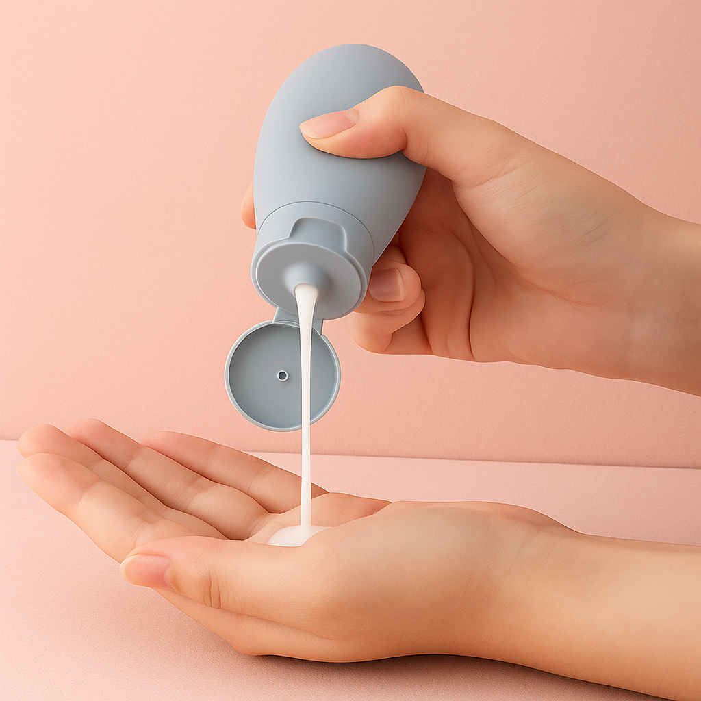 Lekkasjesikker silikon – 60 ml etterfyllbar – Ideell for håndbagasje-turer Norvo