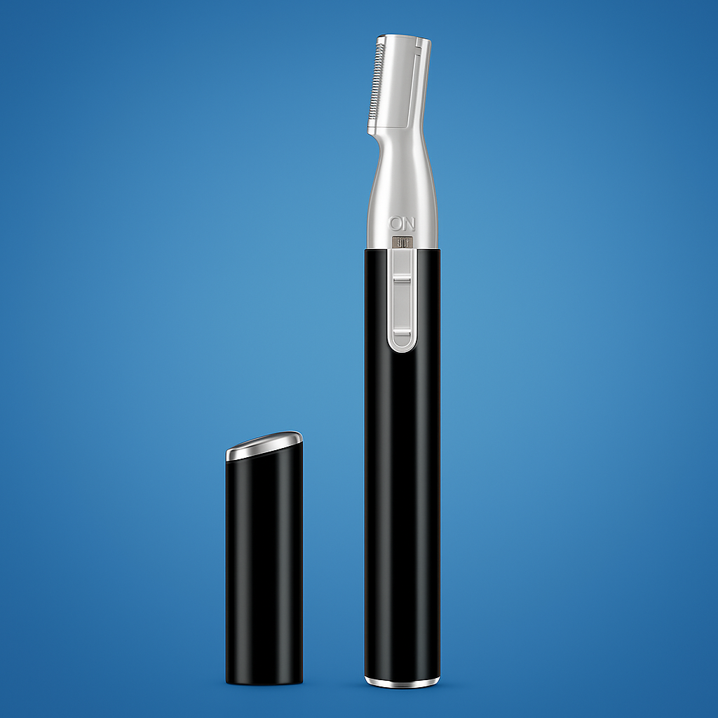 Painless Precision – Rustfritt Stål Mini Ansikts Barbermaskin – For Følsom Hud & På-farten Pleie Norvo