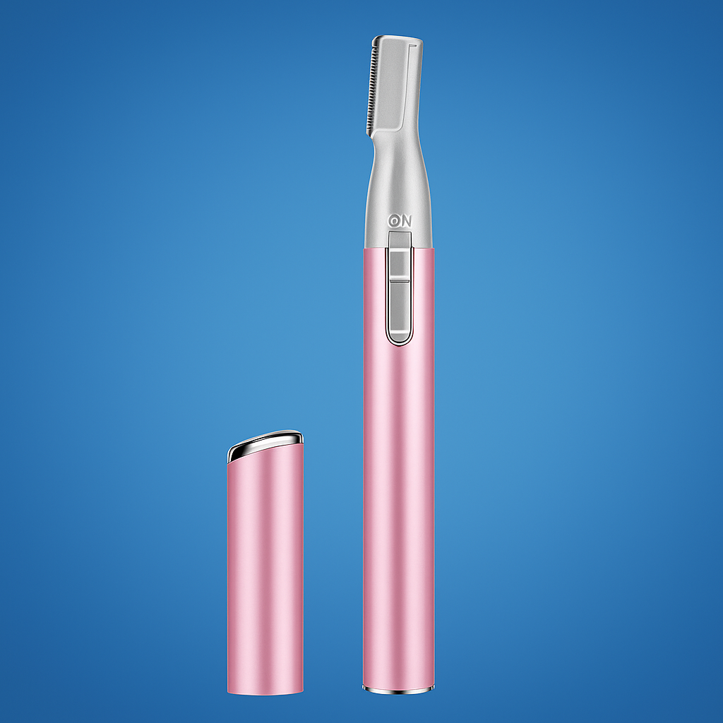 Painless Precision – Rustfritt Stål Mini Ansikts Barbermaskin – For Følsom Hud & På-farten Pleie Norvo