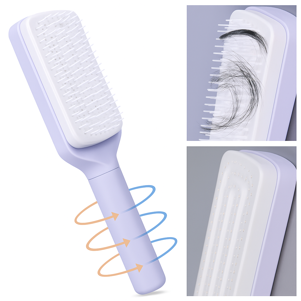 Rengjøring Hårbørste – Skånsom Utredning – Uttrekkbar Bustedesign – For Alle Hårtyper & Travle Morgener Norvo