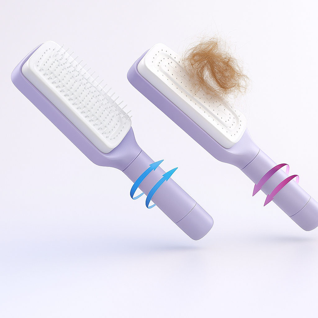 Rengjøring Hårbørste – Skånsom Utredning – Uttrekkbar Bustedesign – For Alle Hårtyper & Travle Morgener Norvo