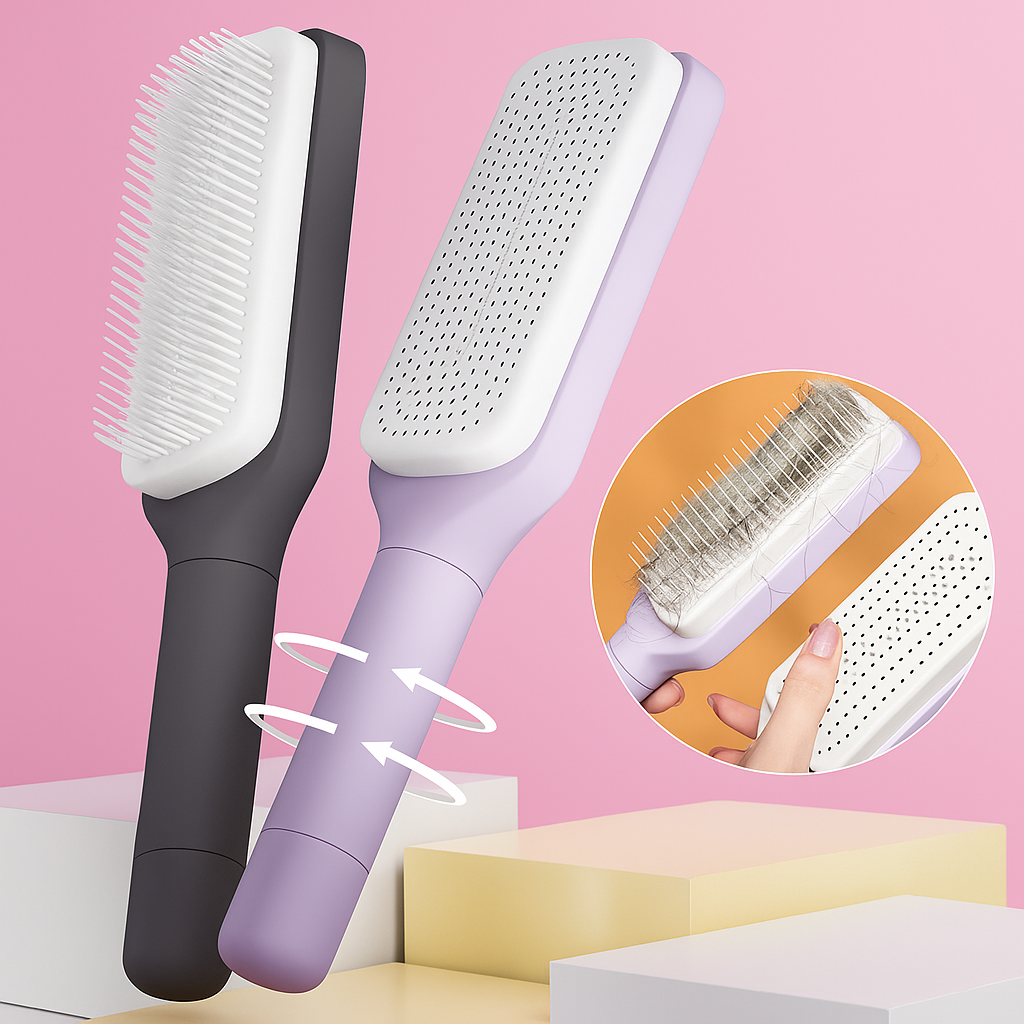 Rengjøring Hårbørste – Skånsom Utredning – Uttrekkbar Bustedesign – For Alle Hårtyper & Travle Morgener Norvo