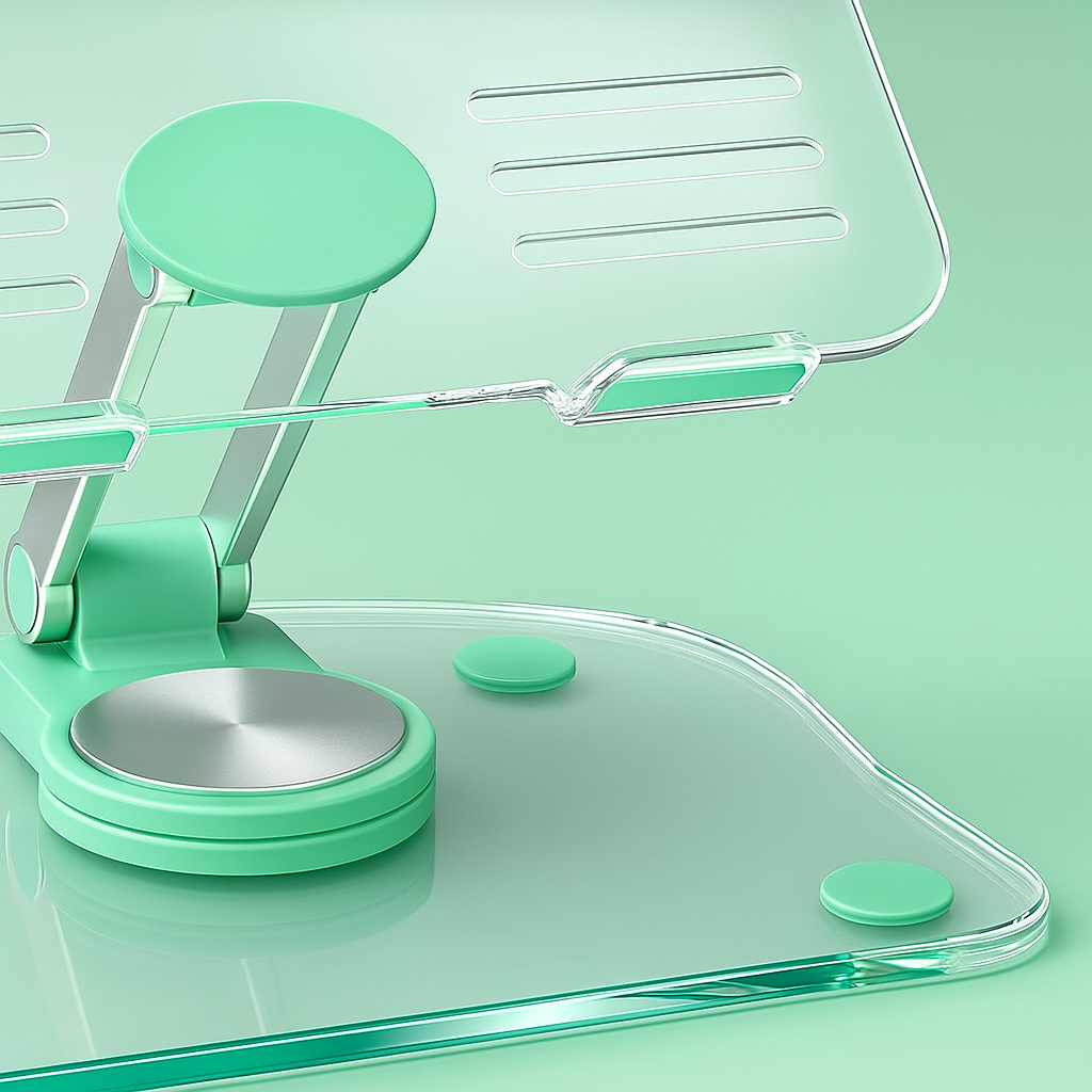 Ergonomiske justerbare vinkler – akryl sammenleggbart sklisikkert – hjemmekontor og studie Norvo