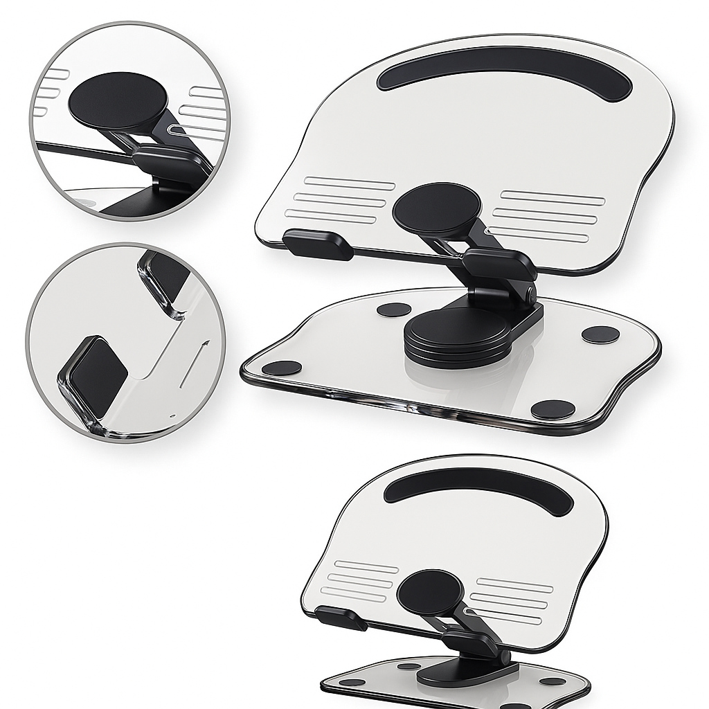 Ergonomiske justerbare vinkler – akryl sammenleggbart sklisikkert – hjemmekontor og studie Norvo