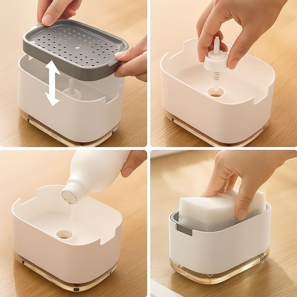 Kompakt Høydepunkt - Silikonbunn Enkel Rengjøring - Kjøkkenvask Organisasjon Norvo